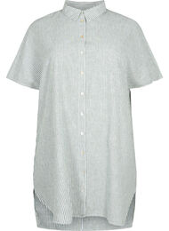 Lång skjorta med korta ärmar, Black Forest Stripe