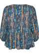 Blus med paisleym&ouml;nster och spetsdetalj, Bl&aring;, Packshot image number 1