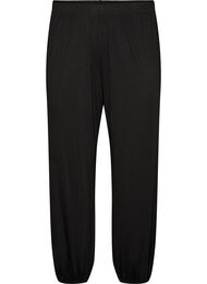 L&ouml;sa pyjamasbyxor i viskos med res&aring;r i midjan, Svart