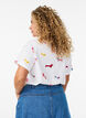 T-shirt i bomull med hundtryck, Vit, Model image number 2