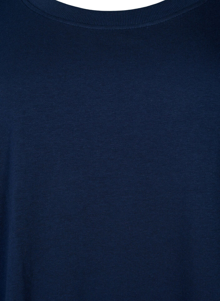 Kortärmad sweatshirtklänning med fickor, Black Iris, Packshot image number 2