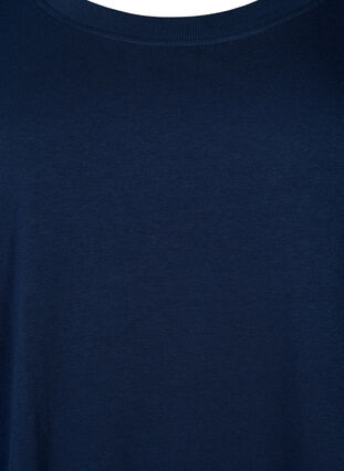 Kortärmad sweatshirtklänning med fickor, Black Iris, Packshot image number 2