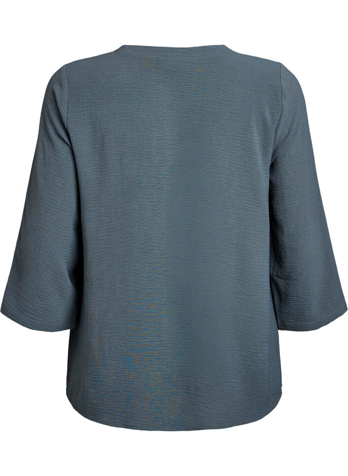 Blus med 3/4-&auml;rm, Gr&ouml;n, Packshot image number 1