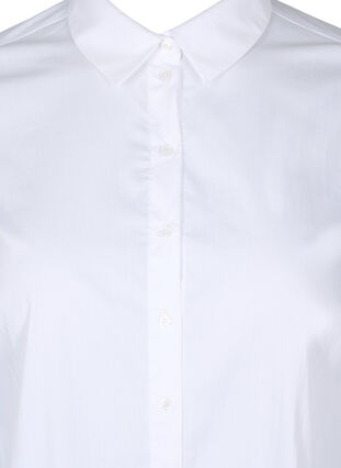 Klassisk skjorta med krage och knappar, Bright White, Packshot image number 2