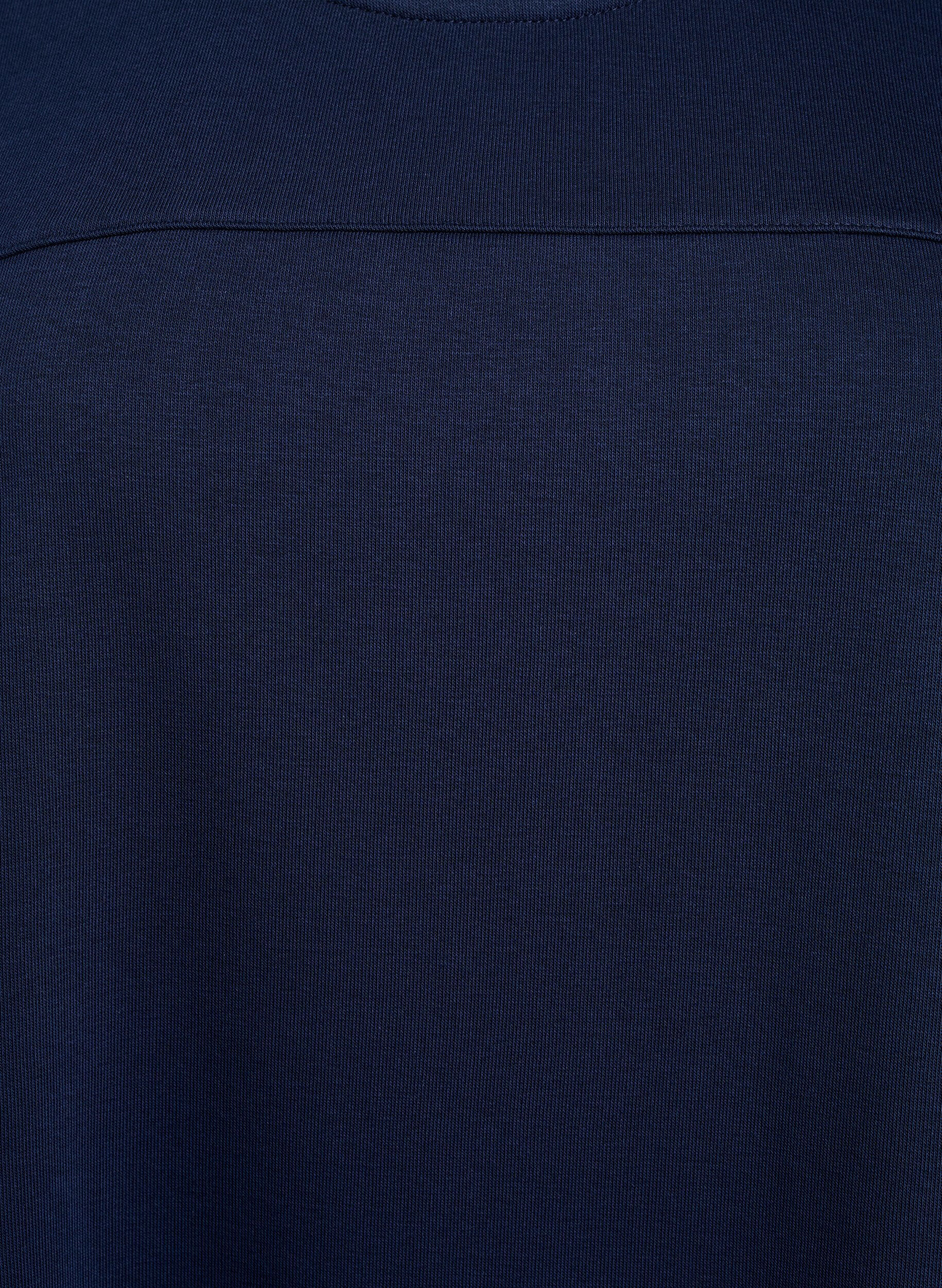 Zizzi Jerseykl&auml;nning med korta &auml;rmar och fickor, Bl&aring;, Packshot image number 2