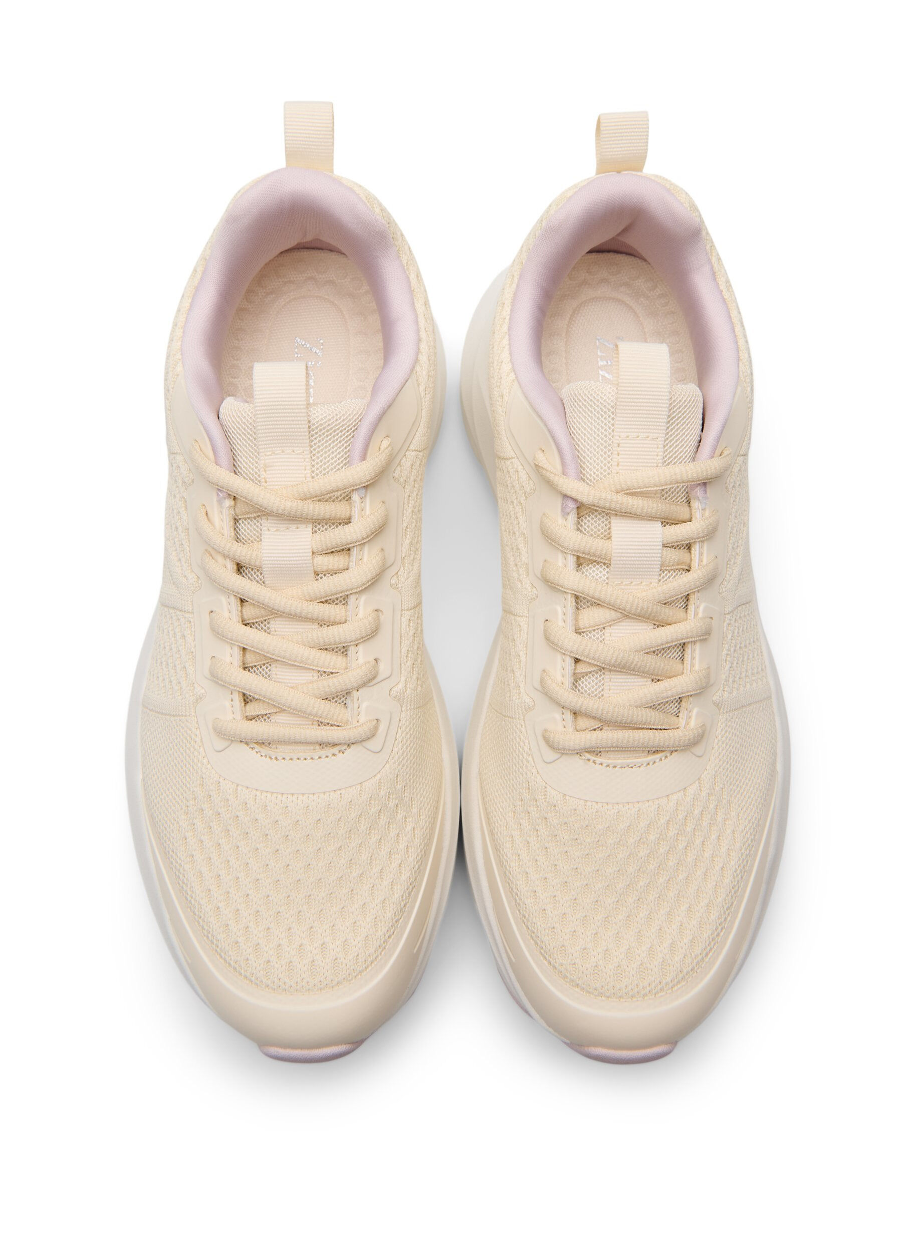 Zizzi Wide fit - Bekv&auml;ma sneakers med st&ouml;td&auml;mpande sula, Beige, Packshot image number 2