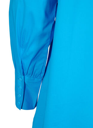 Långärmad skjorta med hög manschett, Dresden Blue, Packshot image number 3