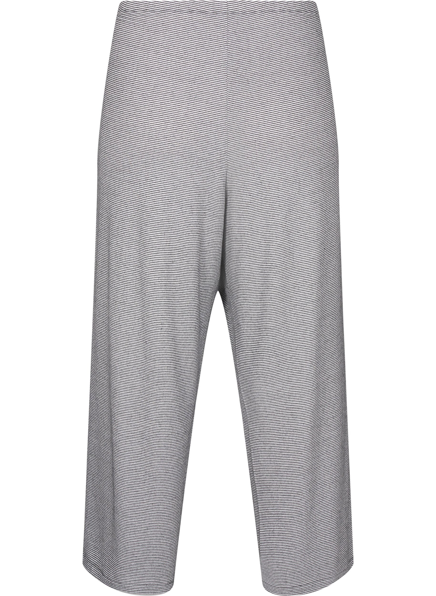 Zizzi Pyjamasbyxor med fickor, Striped DGM , Packshot image number 1