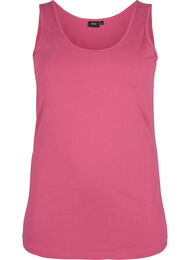 Solid färg bas topp i bomull, Röd