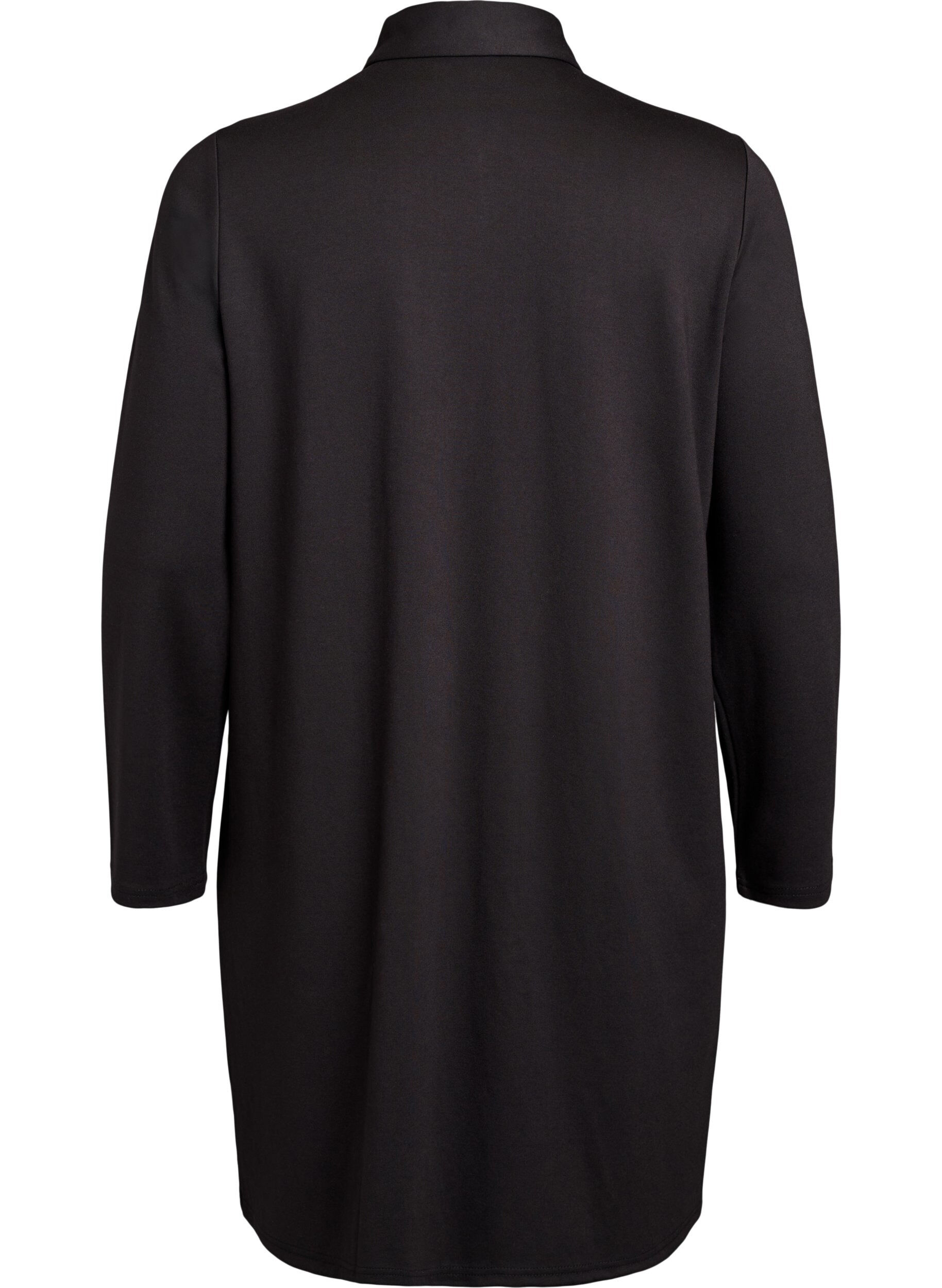 Zizzi Skjortkl&auml;nning med dekorativa knappar, Svart, Packshot image number 1