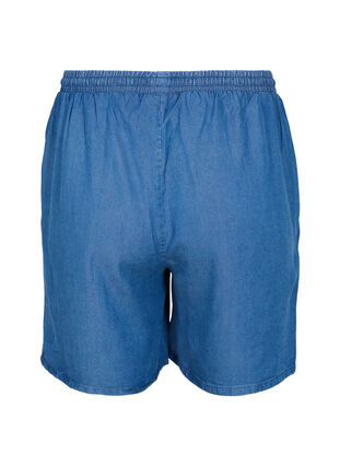 Shorts med lös passform och fickor, Blue denim, Packshot image number 1