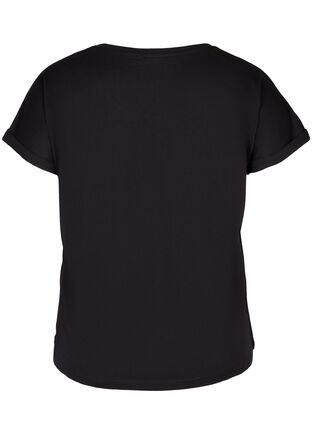 Kortärmad bomulls t-shirt med print , Black w. Arizona , Packshot image number 1