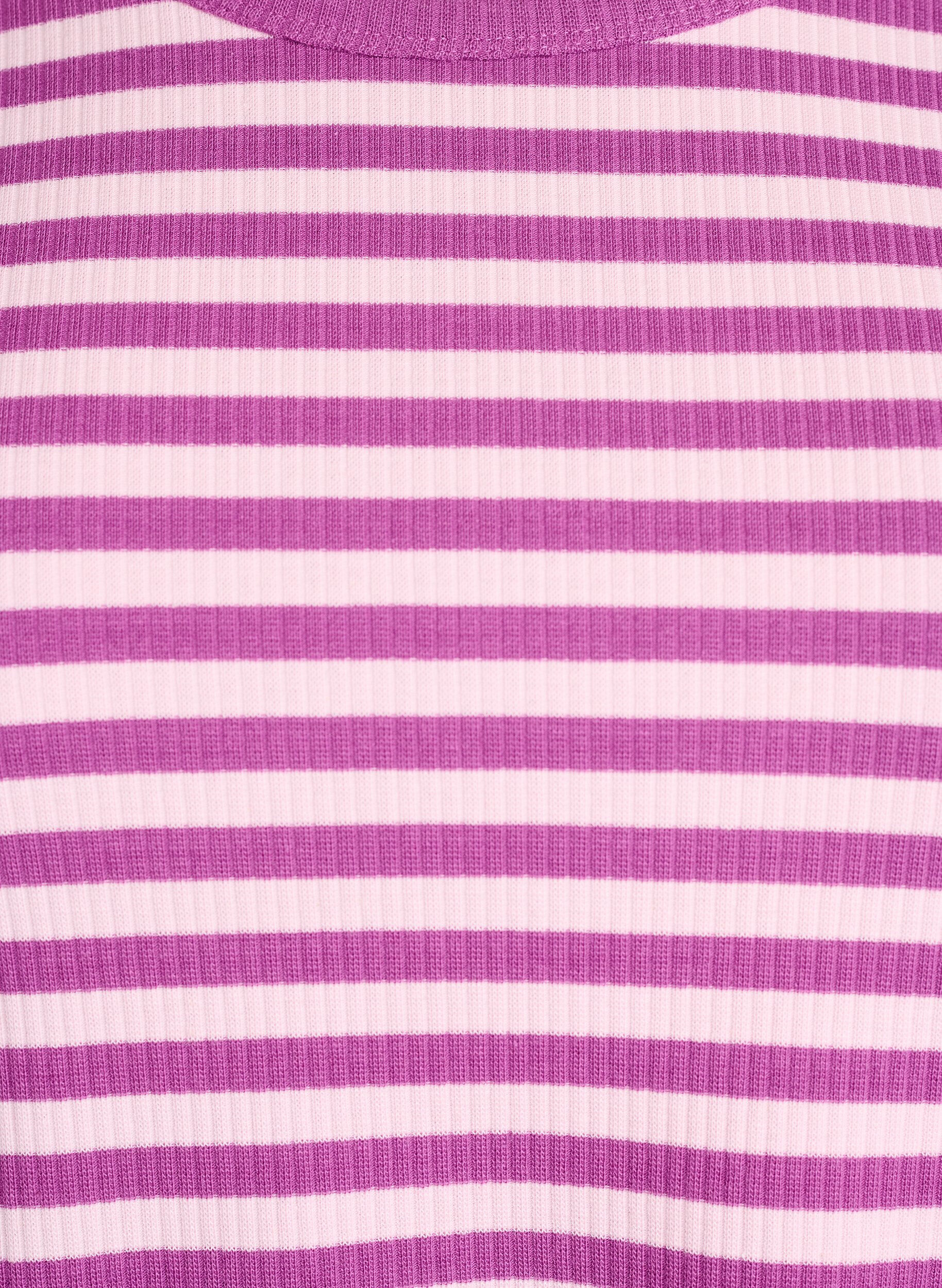 ZizziRandig blus med l&aring;nga &auml;rmar, Lila, Packshot image number 2