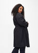 Trenchcoat med bälte och slits, Black, Model image number 2