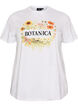 T-shirt i ekologisk bomull med tryck framtill, Vit, Packshot image number 0
