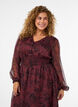 Maxikl&auml;nning med blommigt m&ouml;nster och smock, M&ouml;rk Bordeaux, Model image number 2