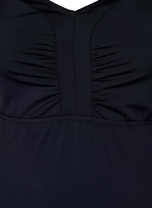 Baddräkt med draperingar, Black, Packshot image number 2
