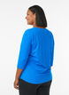 Tr&auml;ningsblus med trekvarts&auml;rm, Bl&aring;, Model image number 2