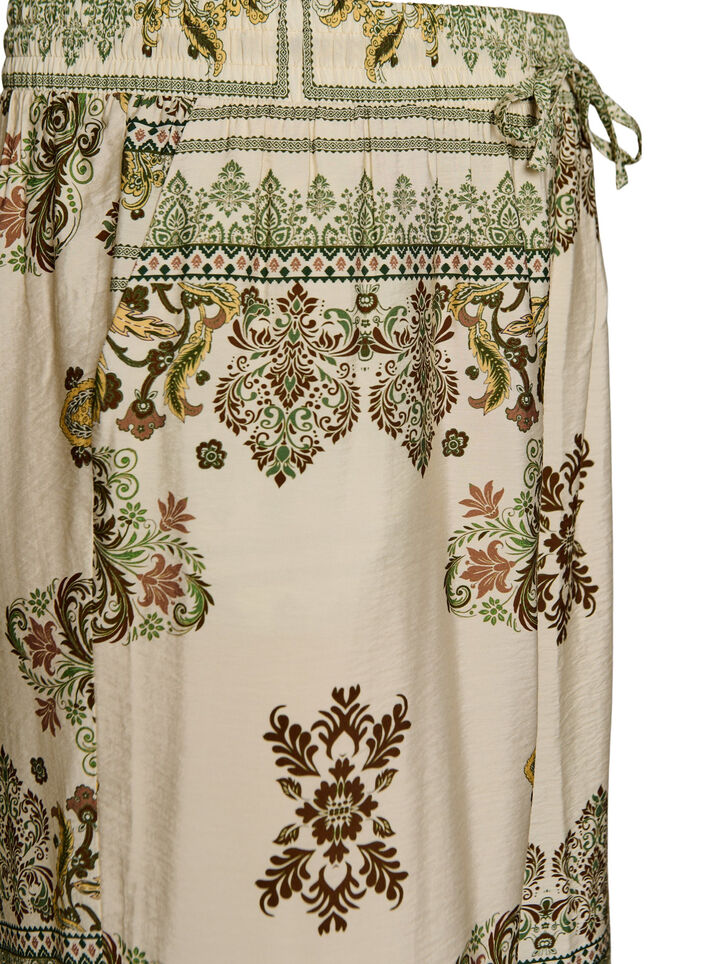 M&ouml;nstrade byxor med vida ben, Gr&ouml;n, Packshot image number 2