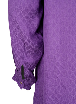 Viskos tunika med ton-i-ton mönster, Lavender Violet, Packshot image number 3