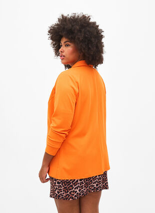 Blazer med fickor, Vibrant Orange, Model image number 1