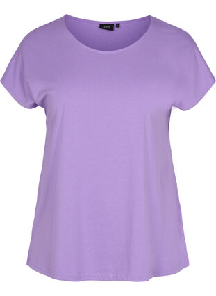 T-shirt i bomullsmix, Paisley Purple, Packshot image number 0