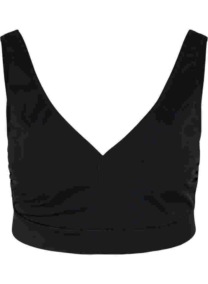 Bikinitopp med v-ringning, Black, Packshot image number 0