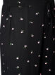 Pyjamasbyxor med ribbad struktur och blommigt m&ouml;nster, Svart, Packshot image number 2