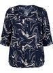 Blus med tryck och 3/4-ärm, N. Blazer Swirl AOP, Packshot image number 0