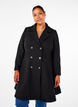 A-linjeformad ullrock med fickor, Svart, Model image number 0