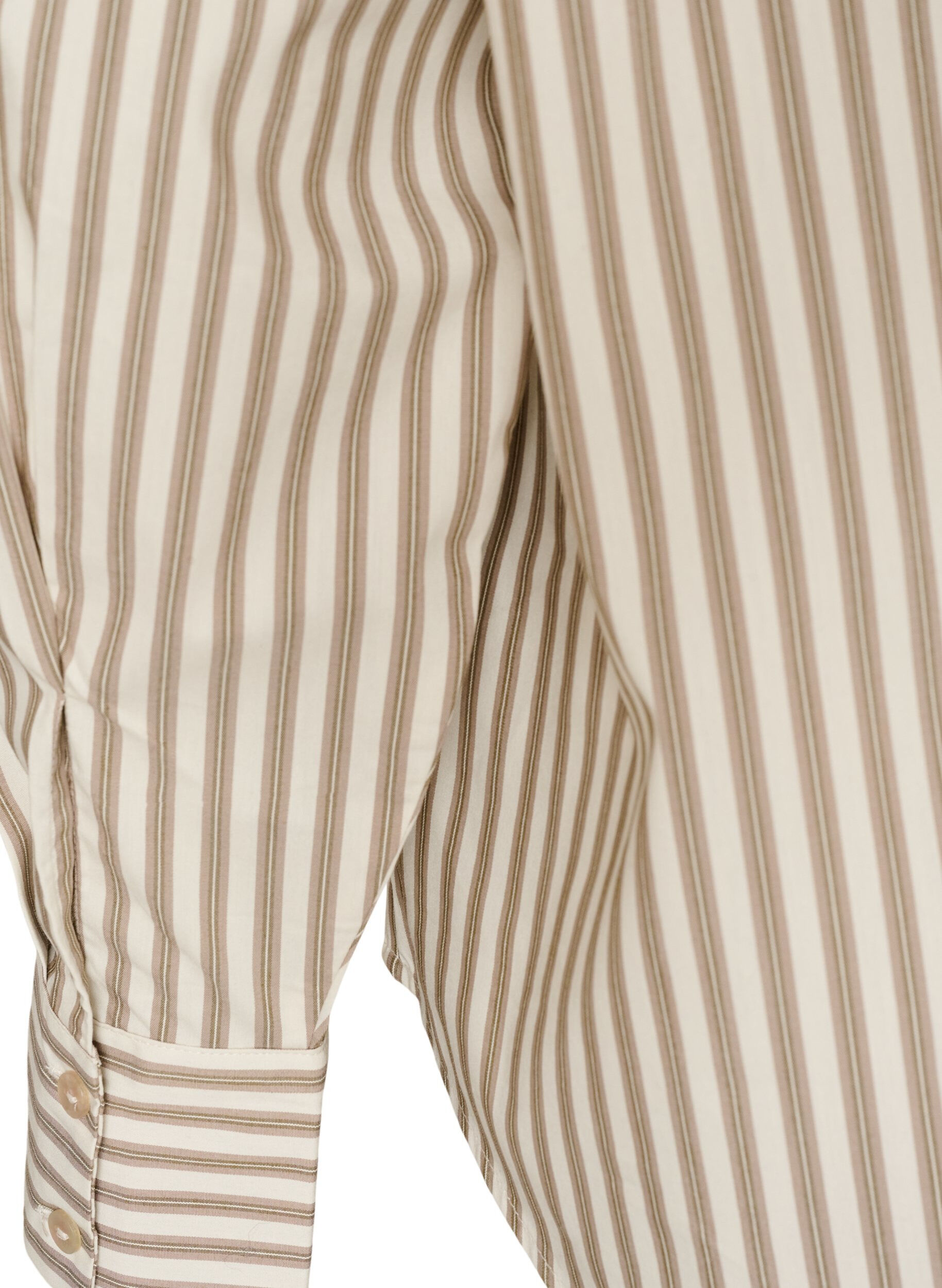 ZizziRandig skjorta med avtagbart knytband, Beige, Packshot image number 3