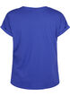 Kort&auml;rmad t-shirt i bomullsmix, Bl&aring;, Packshot image number 1