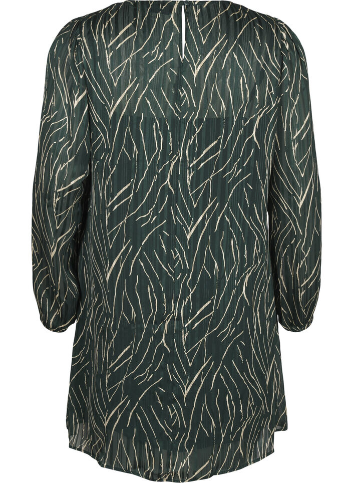 Kort, mönstrad klänning med rund halsringning, Scarab Safari AOP, Packshot image number 1