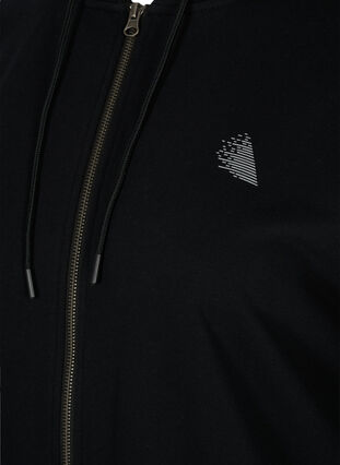 Långärmad tröja med huva och mönster, Black Human, Packshot image number 2