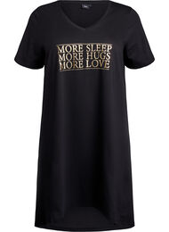 Nattlinne i ekologisk bomull med v-ringning, 