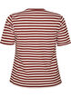 Randig t-shirt med ribbad struktur, R&ouml;d, Packshot image number 1