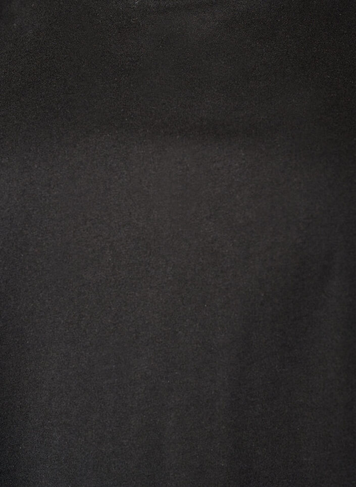 T-shirt med asymmetrisk spetskant, Svart, Packshot image number 2