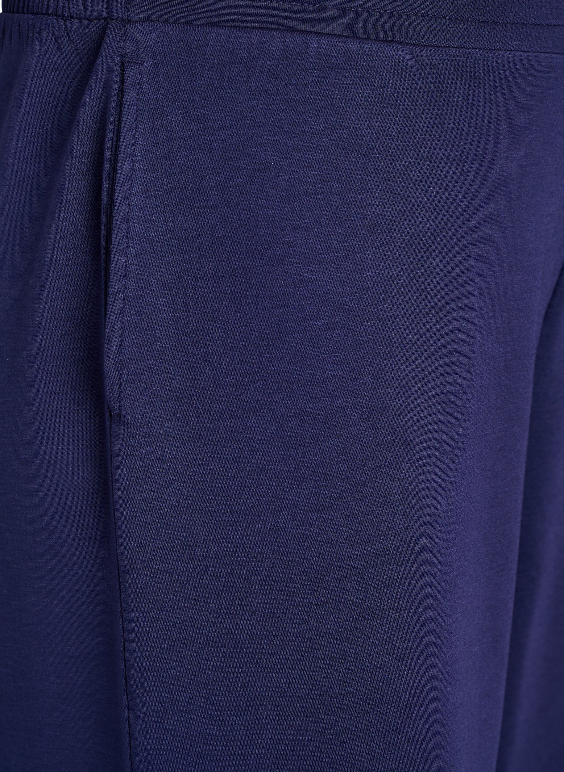 Zizzi 7/8-byxor i modalmix med fickor, Bl&aring;, Packshot image number 2