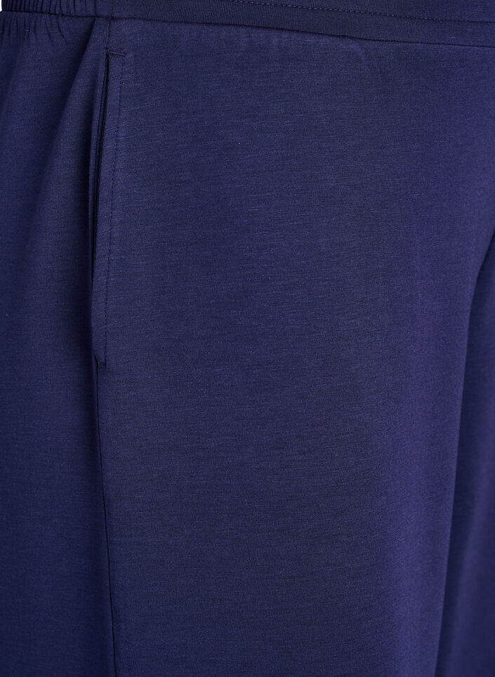 7/8-byxor i modalmix med fickor, Bl&aring;, Packshot image number 2