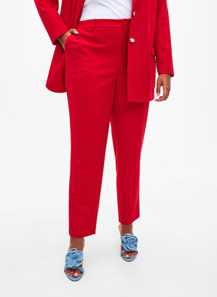 Kostymbyxor med fickor, Tango Red, Model image number 2