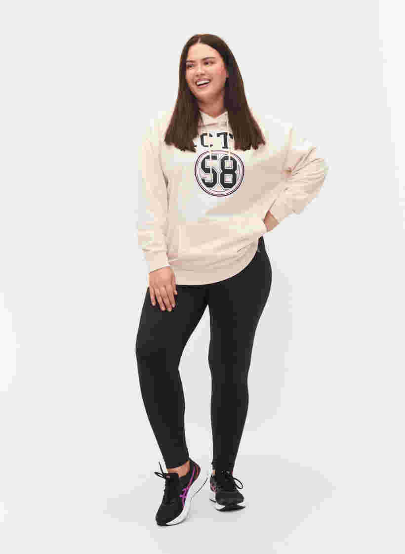 Sweatshirt med huva och ficka, Lilac Ash, Model image number 2