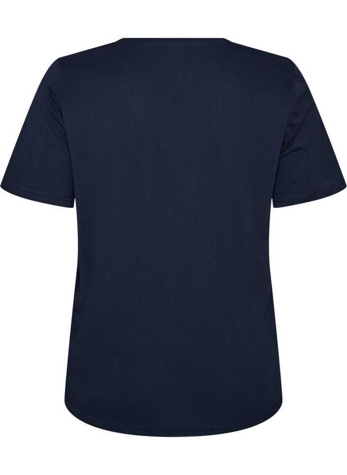 T-shirt med tryck, Bl&aring;, Packshot image number 1