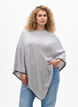 Fin stickad poncho, Grå, Model image number 0