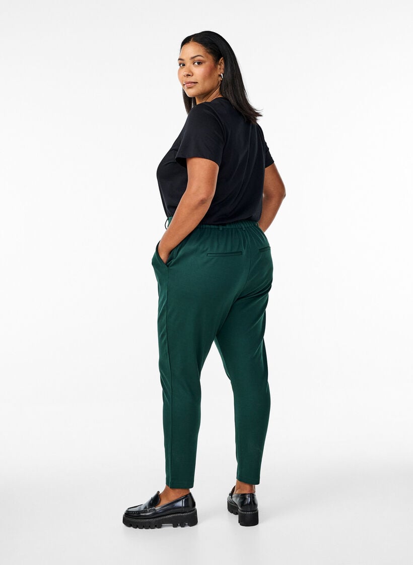 Croppade Maddison-byxor, Gr&ouml;n, Model image number 1