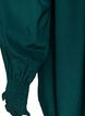 Blus med volangkrage och rynkning, Gr&ouml;n, Packshot image number 3