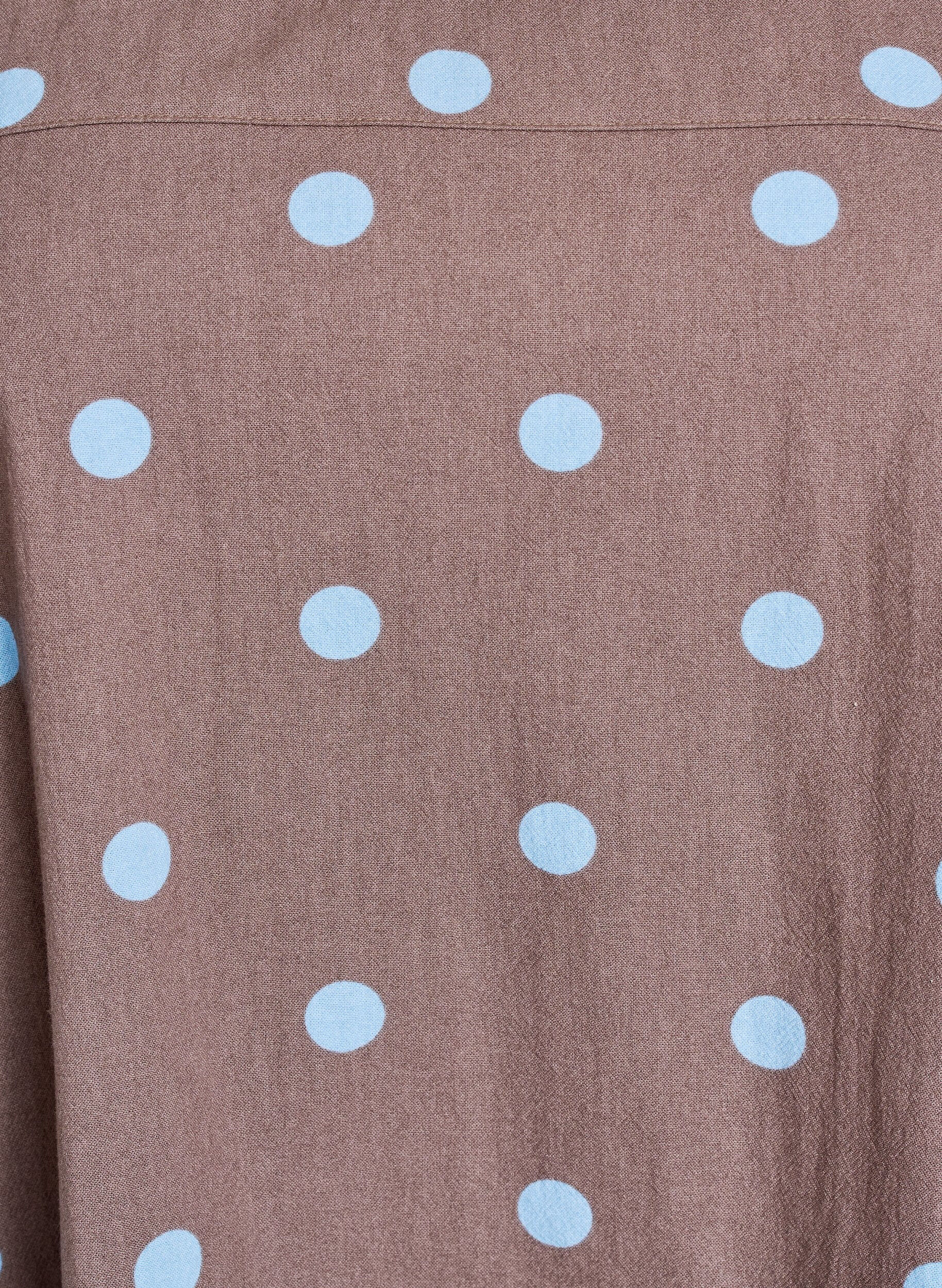 Zizzi Kort&auml;rmad bomullskl&auml;nning med m&ouml;nster, Bl&aring;, Packshot image number 2