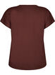 Tr&auml;nings t-shirt med v-ringning och l&ouml;s passform, Brun, Packshot image number 1