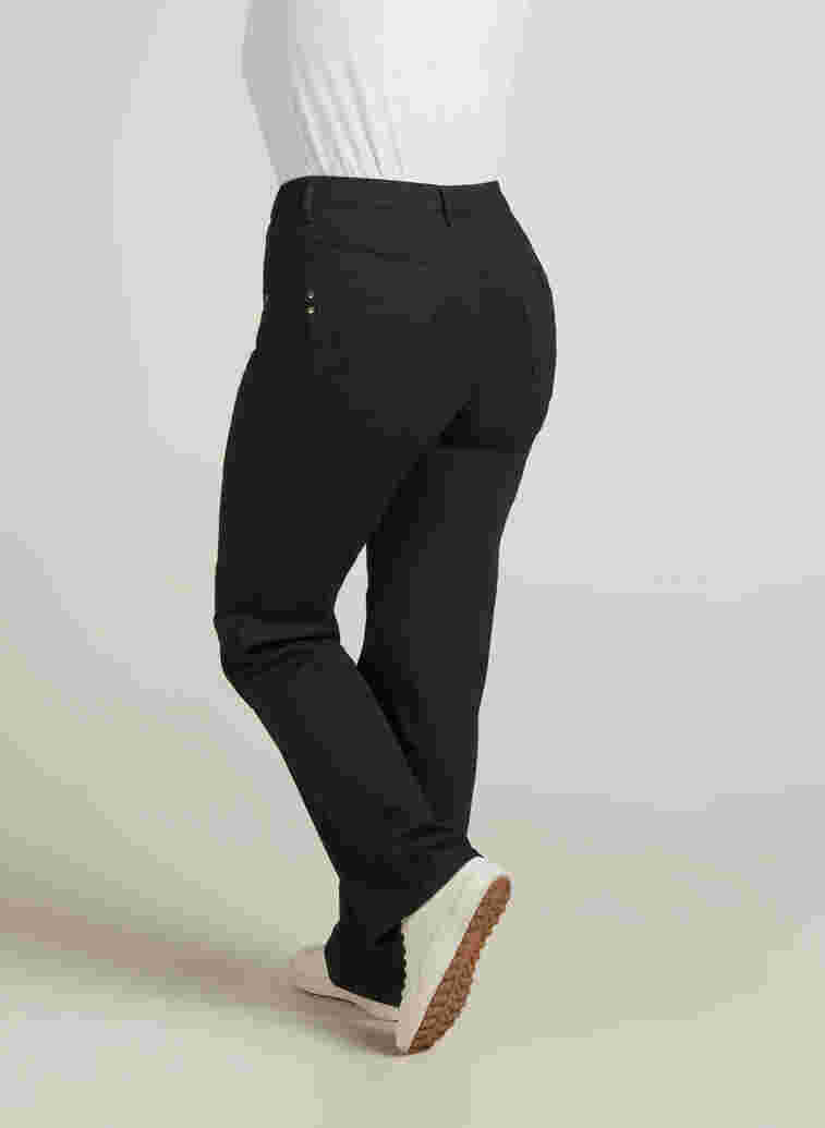 Regular fit Gemma jeans med hög midja, Black, Model image number 1