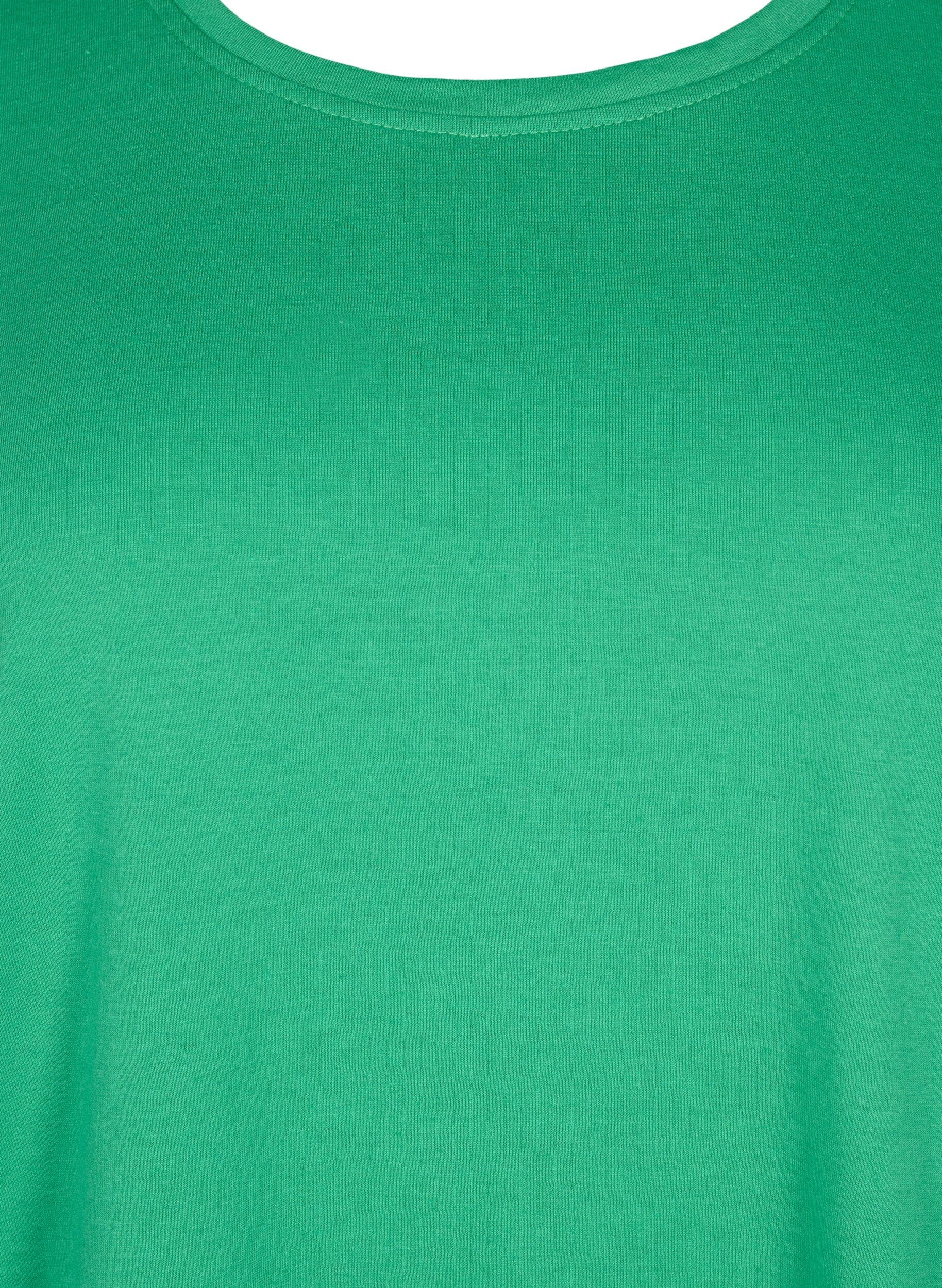 Zizzi FLASH - T-shirt med rund halsringning, Kelly Green, Packshot image number 2