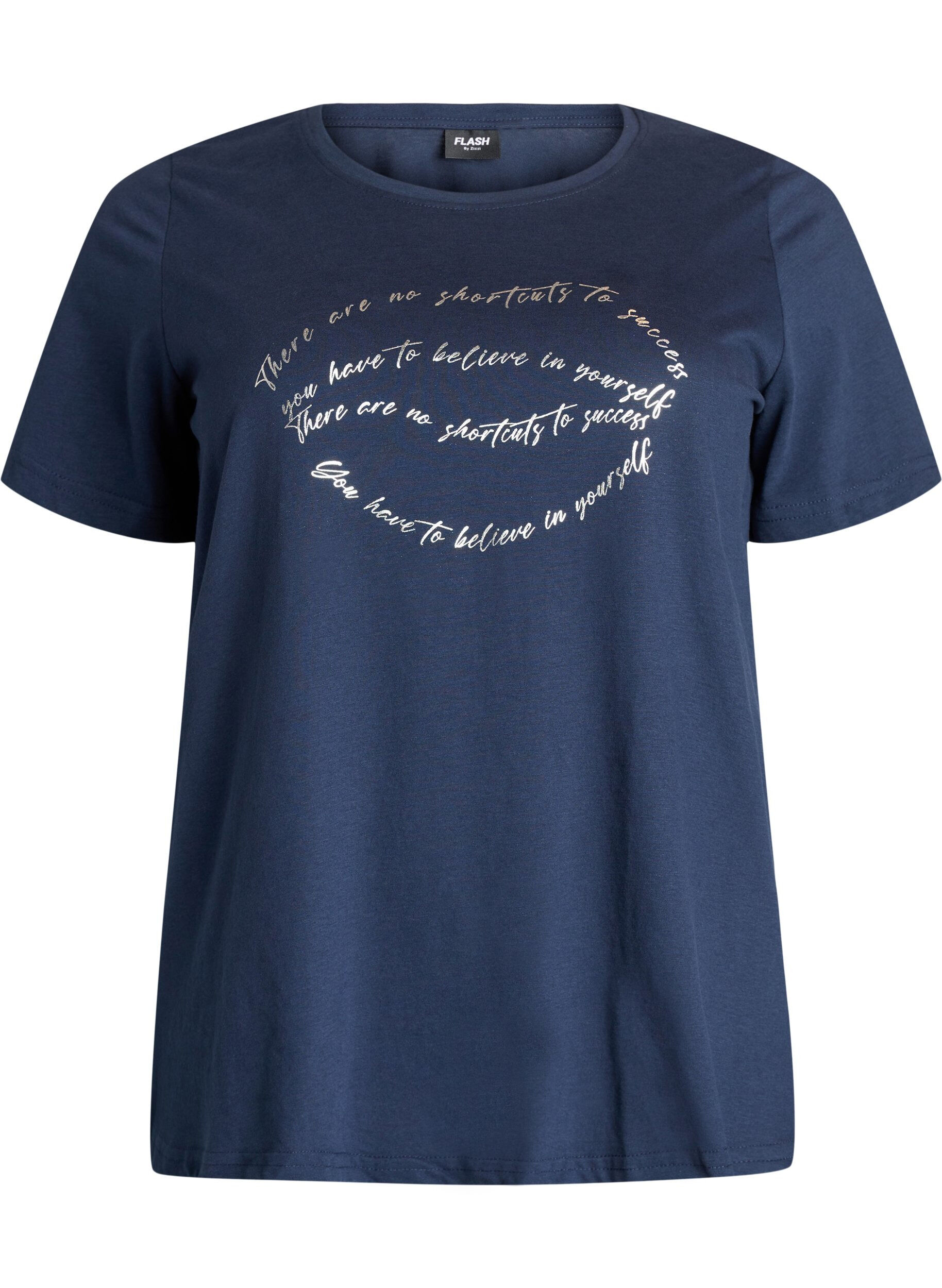 ZizziT-shirt med tryck, Bl&aring;, Packshot image number 0